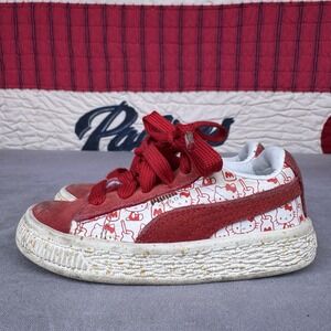 Size 6c - PUMA Suede‎ Classic 50th Hello Kitty Bright Red Shoes 366465-01